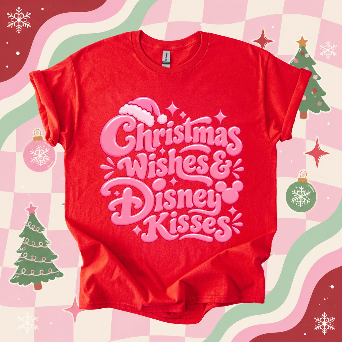 Christmas Wishes & Disney Kisses T-Shirt