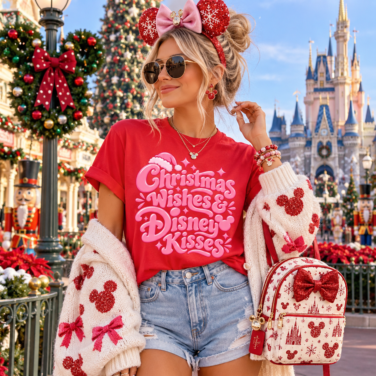 Christmas Wishes & Disney Kisses T-Shirt