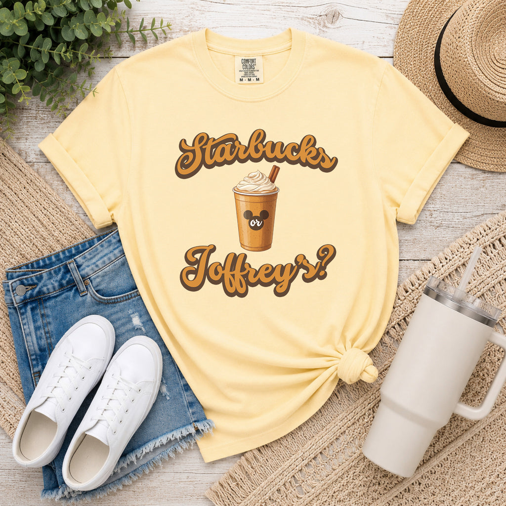 DIsney Coffee Starbucks or Joffrey's? T-shirt