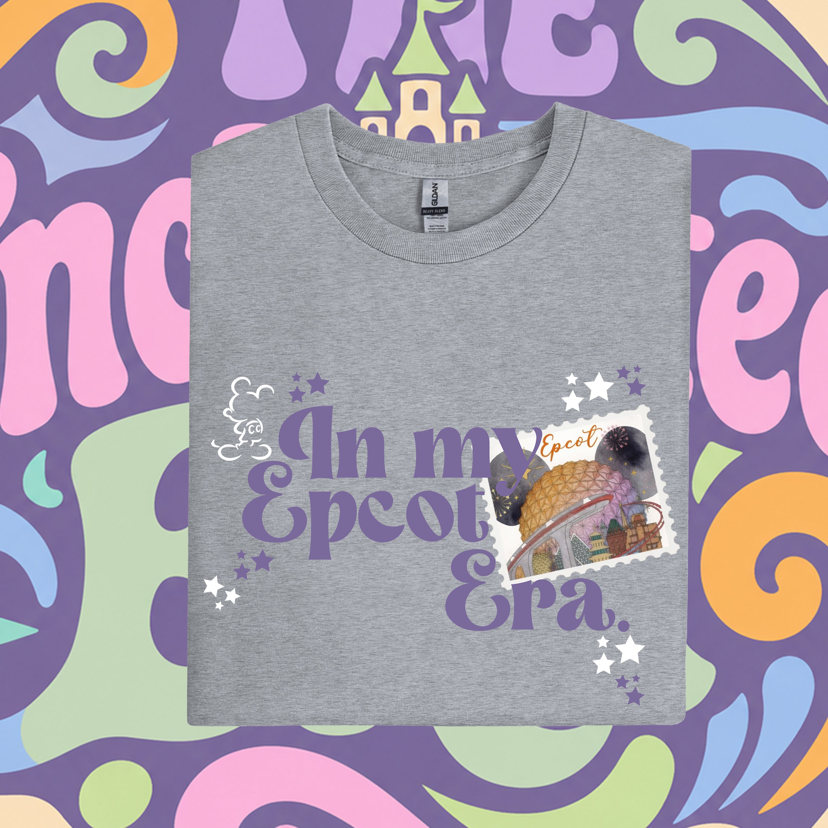 In my Epcot Era T-Shirt